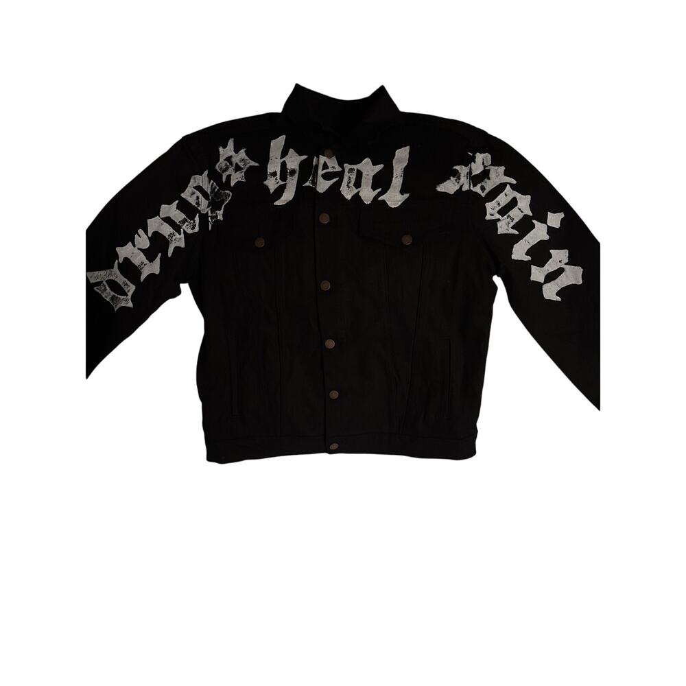 Golden La Denim Jacket Rare Find With Text